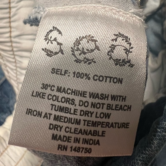 Sea NY Sea New York Diego Patchwork Denim Paperbag Shorts Size 6 - Picture 6 of 16